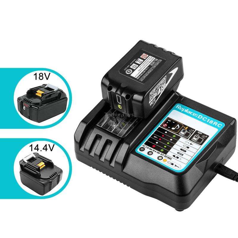 For Makit DC18RA / DC18RC 14.4V-18V Cordless Power Tool Battery Charger(EU Plug)