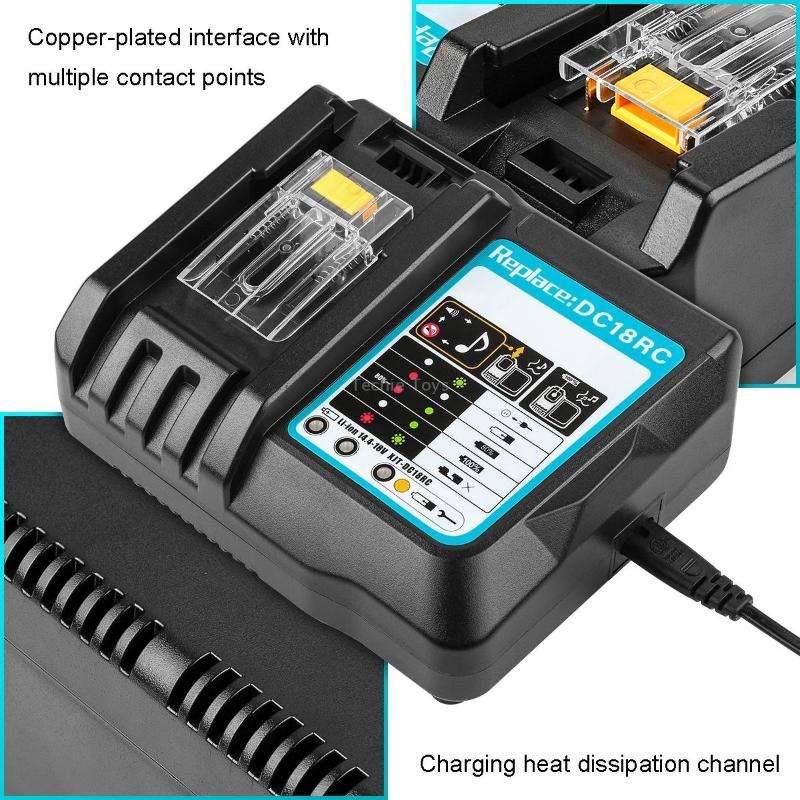 For Makit DC18RA / DC18RC 14.4V-18V Cordless Power Tool Battery Charger(EU Plug)