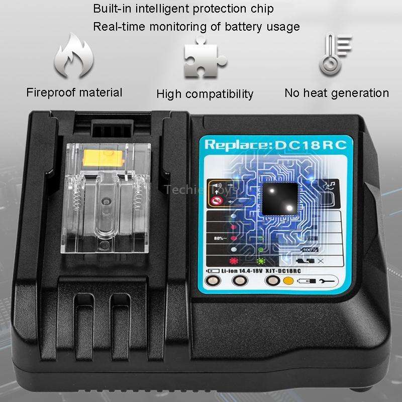 For Makit DC18RA / DC18RC 14.4V-18V Cordless Power Tool Battery Charger(EU Plug)