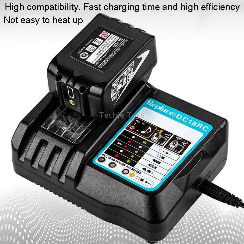 For Makit DC18RA / DC18RC 14.4V-18V Cordless Power Tool Battery Charger(EU Plug)