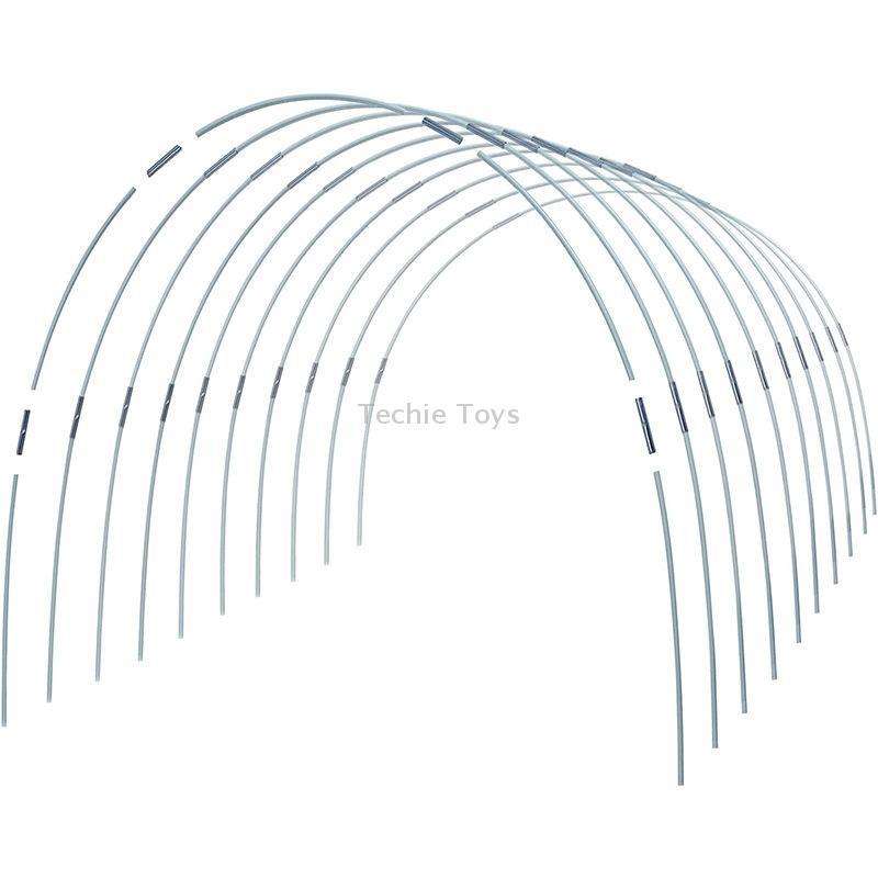 Garden Arch Greenhouse Hoops Rustproof Steel Tunnel Hoop Frame Plant Support, Speci: S 3 Rods 16 Arc