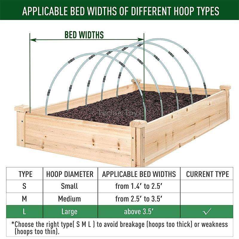 Garden Arch Greenhouse Hoops Rustproof Steel Tunnel Hoop Frame Plant Support, Speci: S 3 Rods 16 Arc