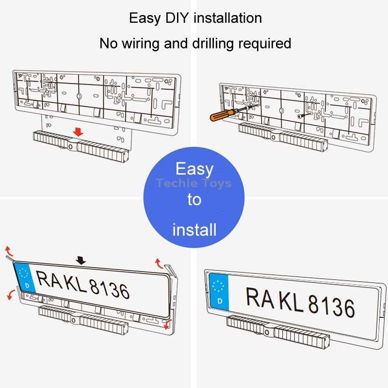 Solar Powered Rear View System Reversing Wireless Transmission Car Camera Display(RC01)