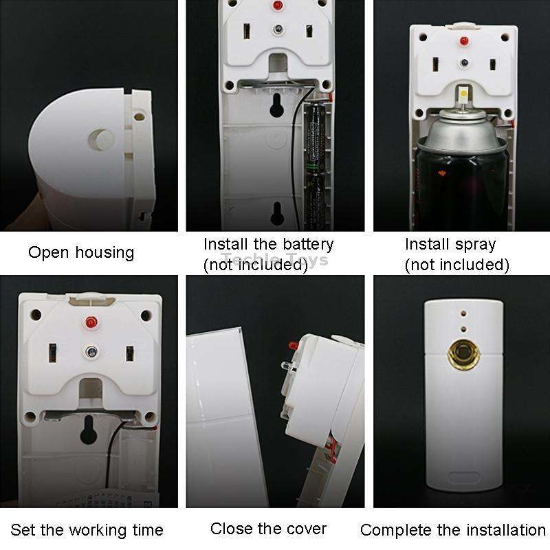 Light Sensitive Automatic Spraying Machine Toilet Fragrance Aromatherapy(White)