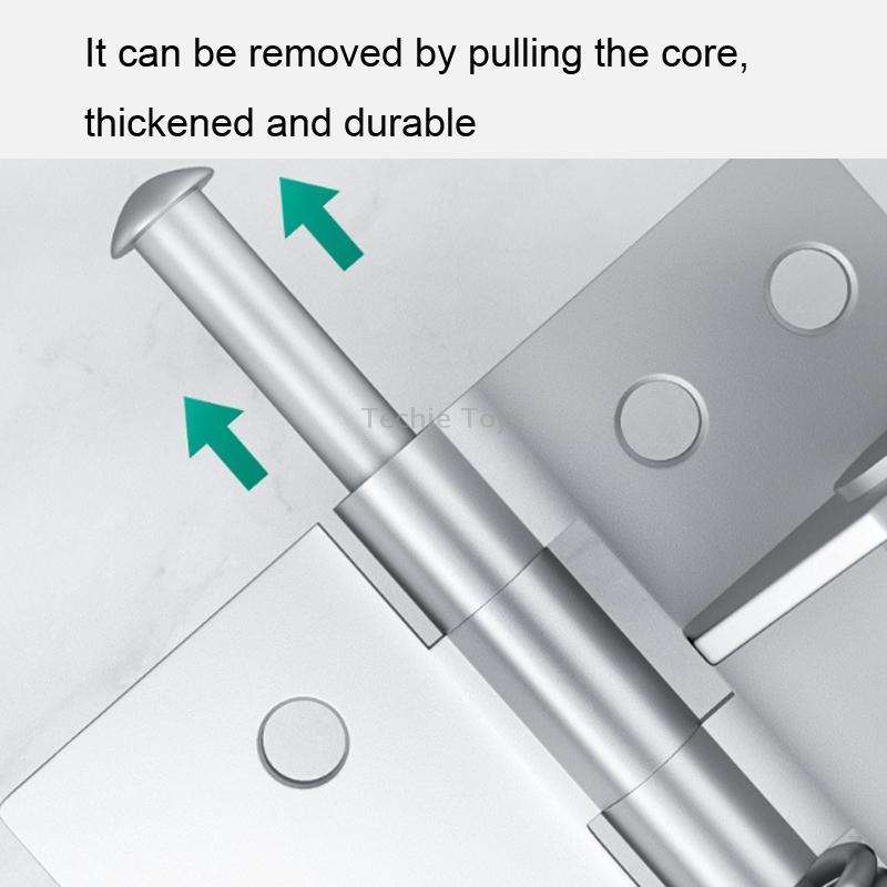 4 Inch Multifunctional Door Closer Automatic Door Closing Hinge, Color: Color Steel Silver