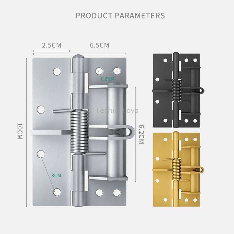 4 Inch Multifunctional Door Closer Automatic Door Closing Hinge, Color: Color Steel Gold