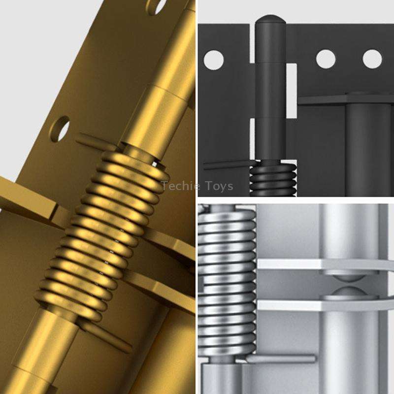 4 Inch Multifunctional Door Closer Automatic Door Closing Hinge, Color: Color Steel Gold