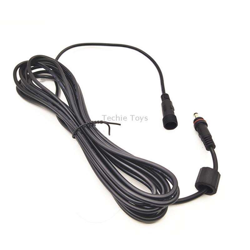 5m 12V/24V Monitoring Universal DC Pump Solar Light Extension Cable(Black)
