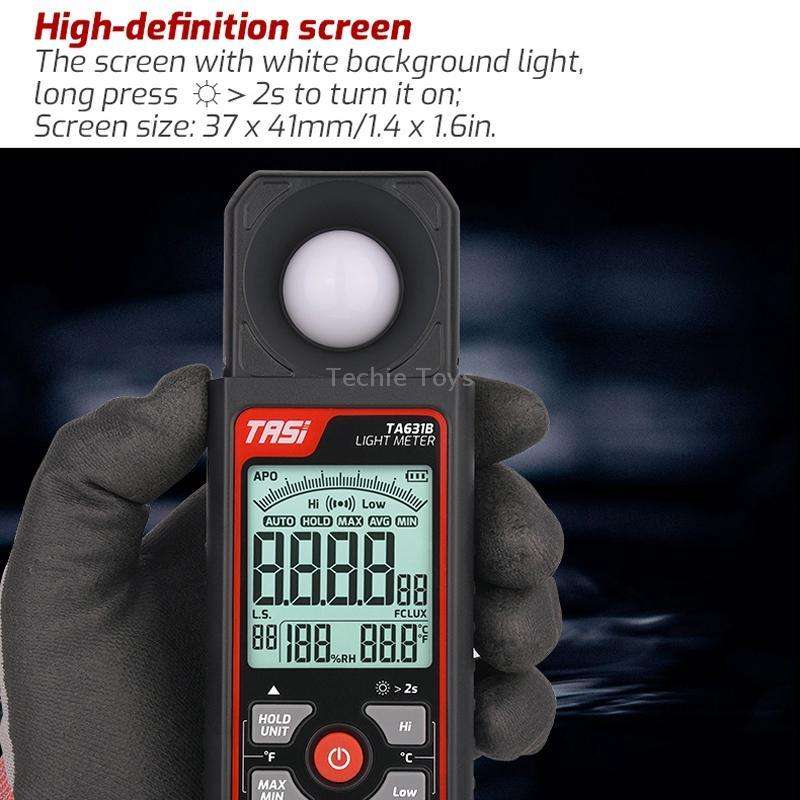 TASI TA631A 200,000 LUX Illuminating Meter Bright Test Instrument Brightness Light Meter