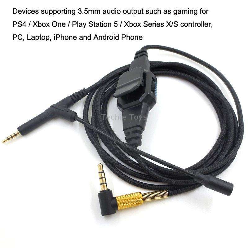 2m For BOSE 700 / QC25 / QC35 / OE2 3.5mm to 2.5mm Gaming Headset Audio Cable(Black)