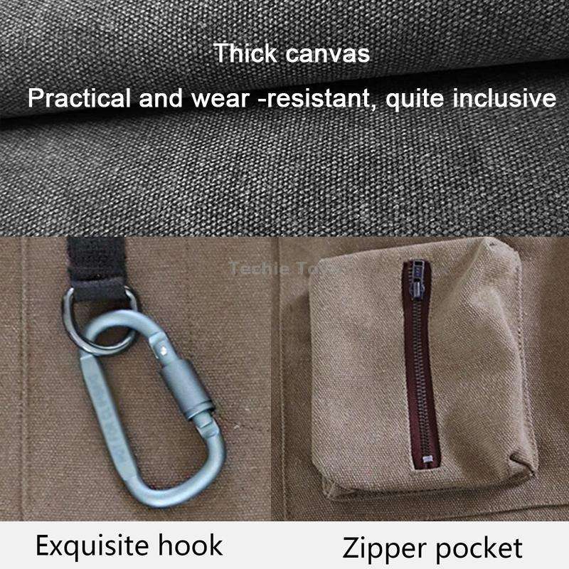 Canvas Electric Craftsmen Multi Pocket Tool Apron(Khaki)