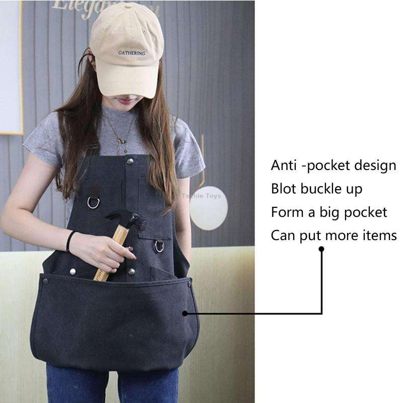Canvas Electric Craftsmen Multi Pocket Tool Apron(Khaki)