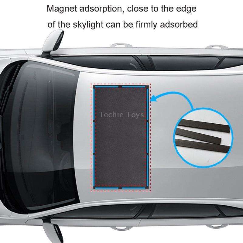 100x65cm Car Sunroof Magnetic Suction Anti-Mosquito Cover Anti-Mosquito Screen Window