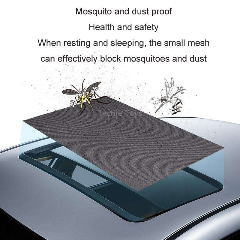 100x65cm Car Sunroof Magnetic Suction Anti-Mosquito Cover Anti-Mosquito Screen Window