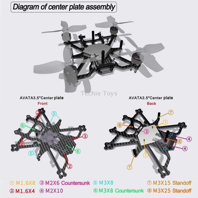 Suitable for DJI Avata 3.5-inch Upgrade Frame Kit, Style: Rack+4 Motors