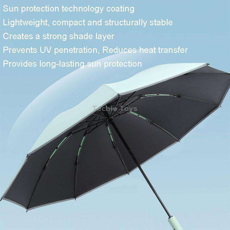 20 Bone Reverse Double Bone Automatic Folding Umbrella Sunshade Sun Umbrella(Blue)