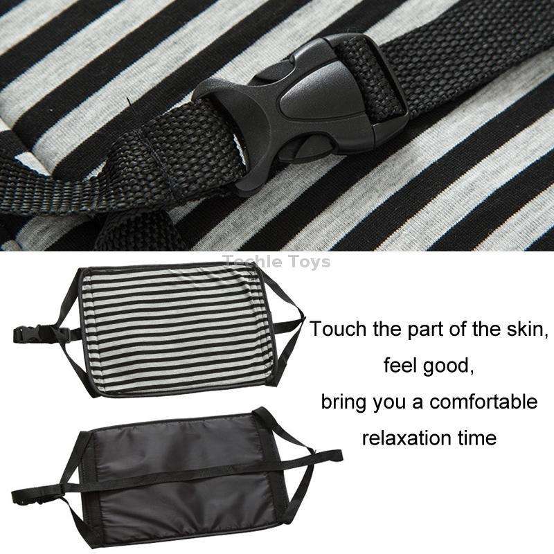 Travel Foot Rest Hammock Office Leisure Pedal, Color: Black White Stripe All-in-one