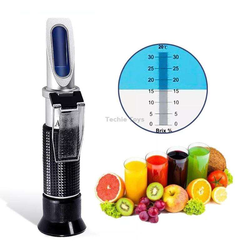 RF001BX With Plastic box Handheld Refractometer Fruit Sugar Meter Brix Tester 0-32 Measuring Range