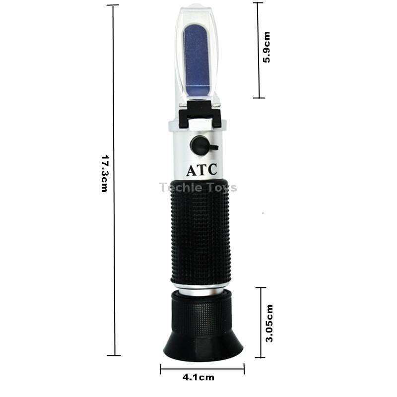 RF001BX With Plastic box Handheld Refractometer Fruit Sugar Meter Brix Tester 0-32 Measuring Range