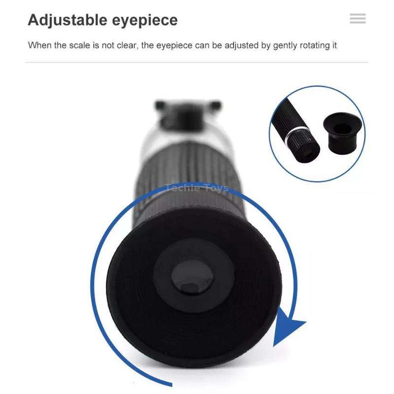 RF001BX With Plastic box Handheld Refractometer Fruit Sugar Meter Brix Tester 0-32 Measuring Range