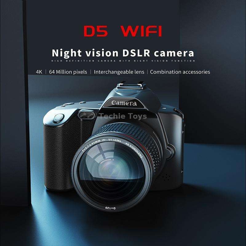 Dual-camera Night Vision 64 Million Pixel High-definition WIFI Digital Camera Standard+Light+Lens+Mi