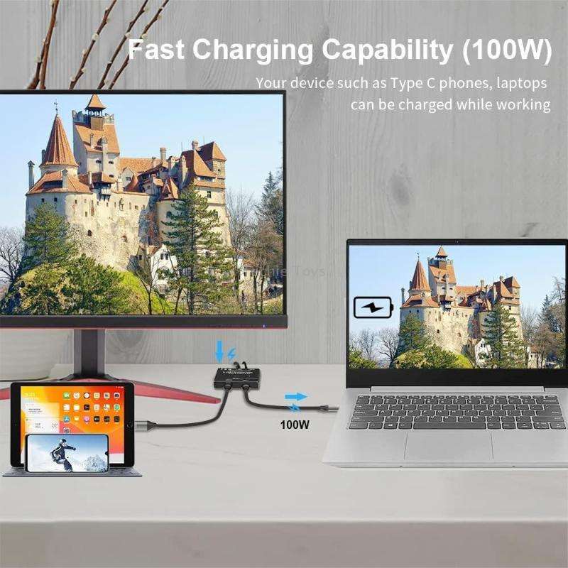 KC-C201 8K30 Type-C / USB-C Bidirectional Switch 10Gbps HD Splitter