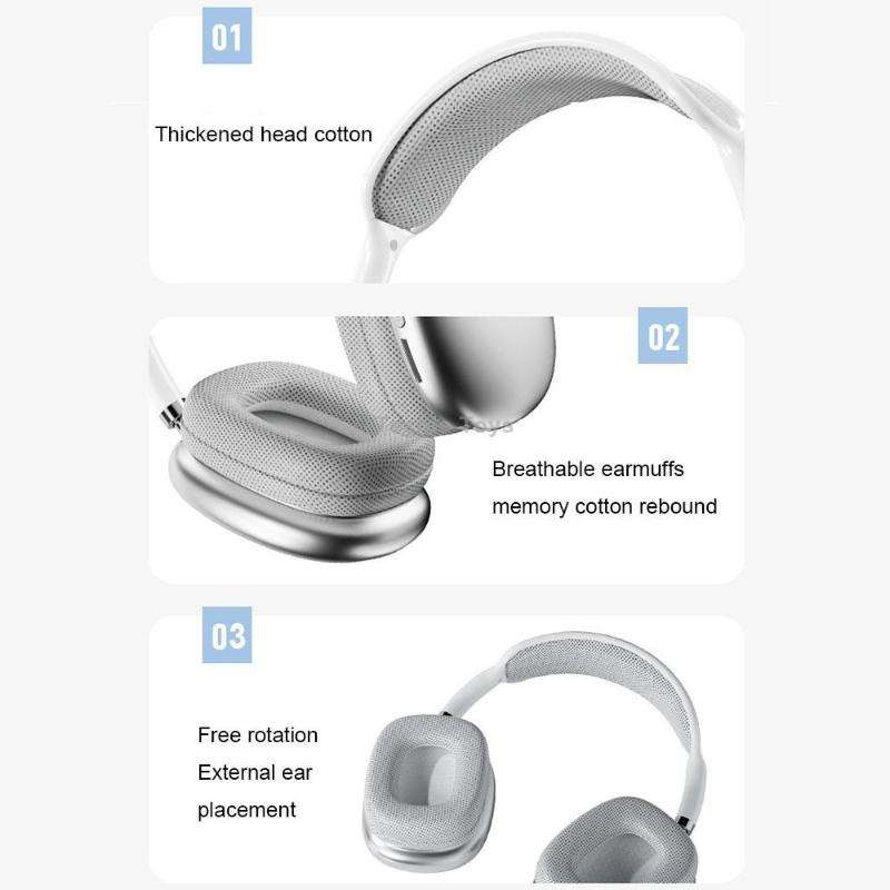 Wireless Bluetooth Headphones Noise Reduction Stereo Gaming Headset(Black)