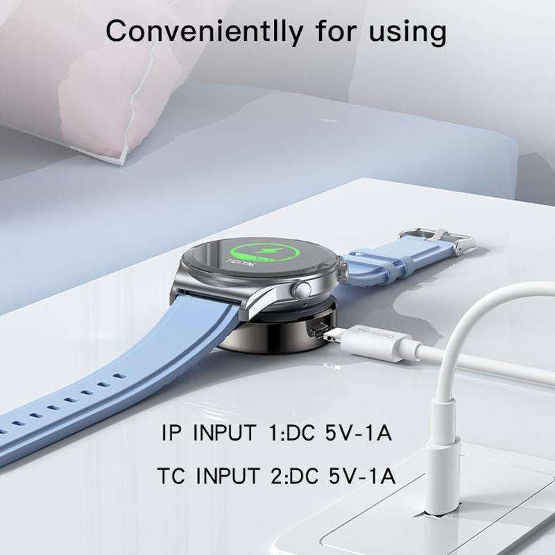 Yesido DS19 For Samsung Smart Watch Portable Charger Dual Input Port Magnetic Wireless Charger(Black
