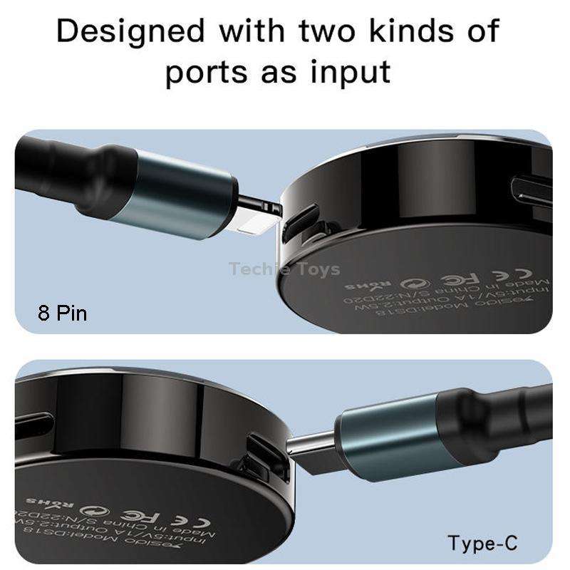 Yesido DS19 For Samsung Smart Watch Portable Charger Dual Input Port Magnetic Wireless Charger(Black