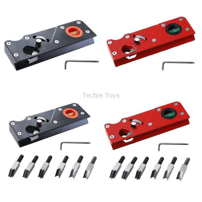 Woodworking Multi-Angle Chamfering Adjustable Depth Hand Planer, Color: Black