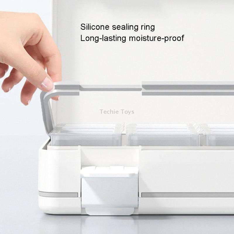 24 Grid Large Capacity Sealing Pills Case 3 Times A Day 7 Day Medicine Organizer Box(White)