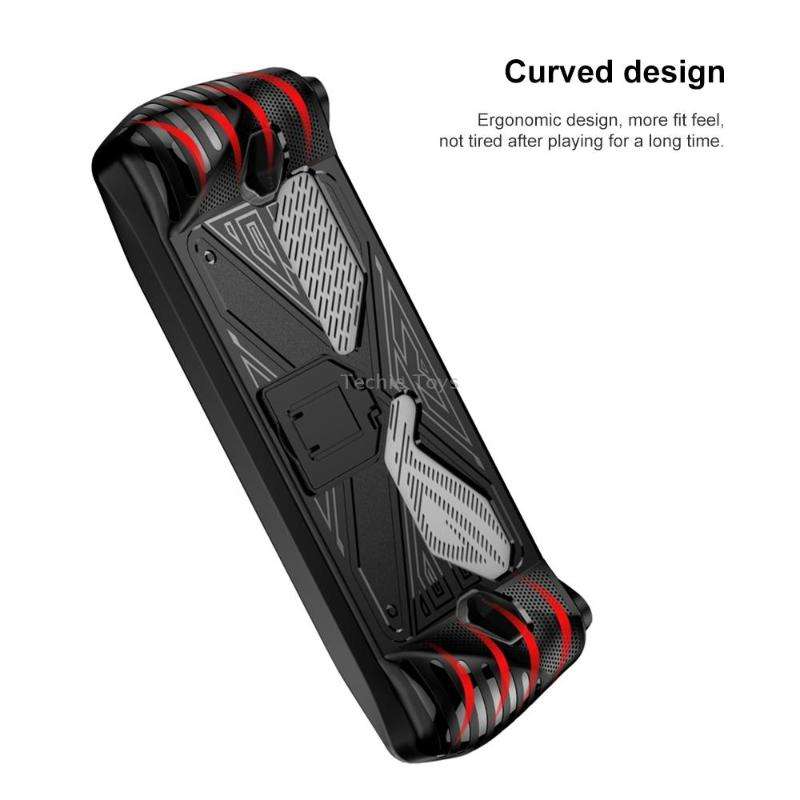 For Asus ROG Ally Game Console TPU Soft Cover With Holder Bracket(White)