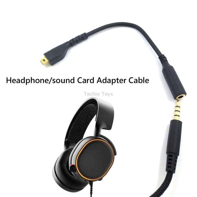 For SteelSeries Arctis 3 5 7 Pro Headphone Sound Card Adapter Cable Audio Cable(B Style)