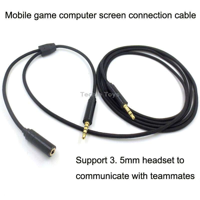 3.5mm Voice Party Live Recording Audio Cable Mobile Game Projection Computer Chat Link Cable(Black)