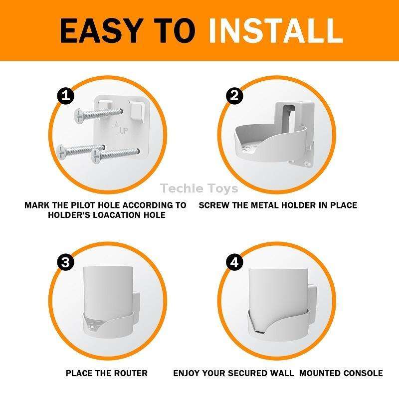 For TP Link Deco Mesh X20/X50/X55/X60/Wifi 6-Way Router Bracket(White)