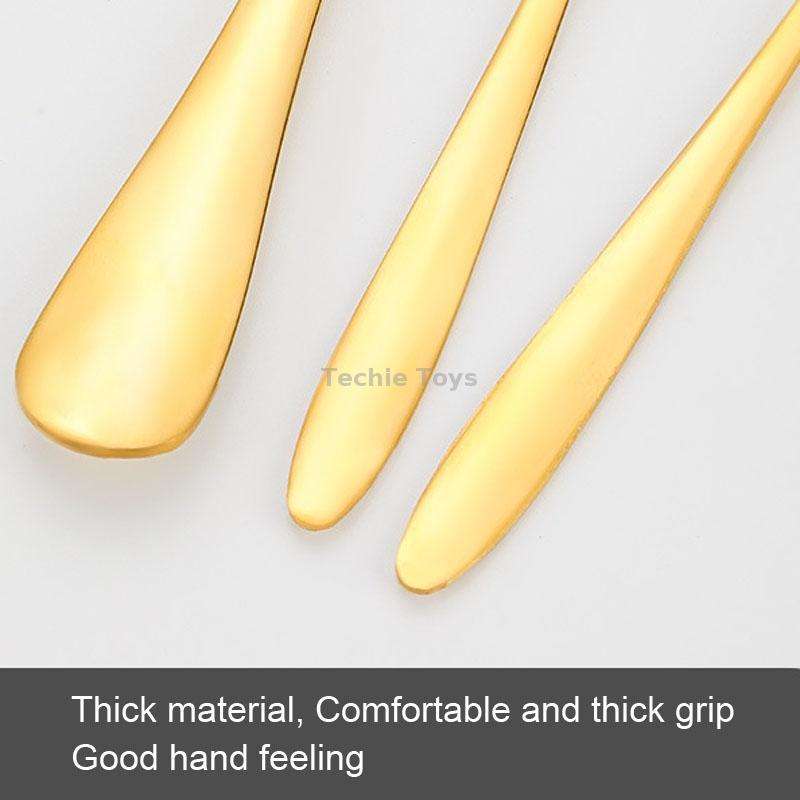 6pcs/set Stainless Steel Cake Knife And Fork Set, Color: Silver With 3-tine Forks