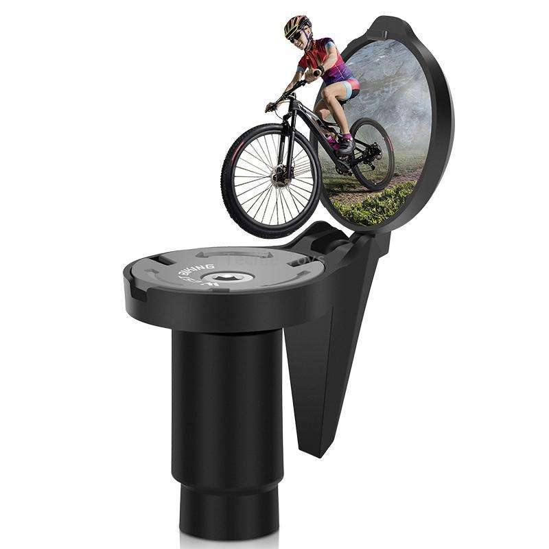 WEST BIKING Bicycle Handlebar Convex Rear View Mirror(Black)