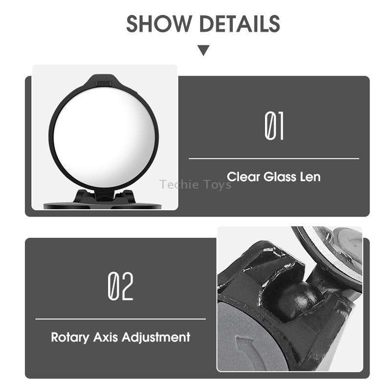 WEST BIKING Bicycle Handlebar Convex Rear View Mirror(Black)