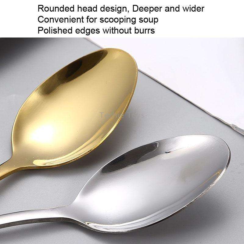 24pcs/set Boxed Stainless Steel Cutlery Knife, Fork and Spoon Cutlery Set, Specification: Gold