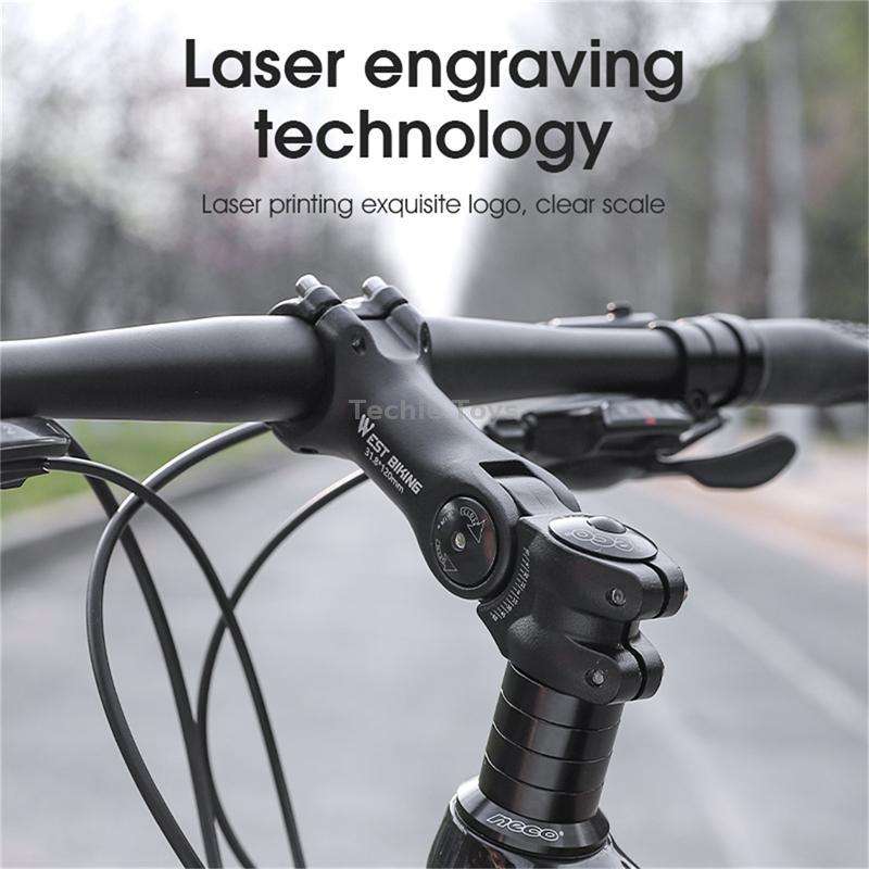 WEST BIKING Mountain Bike Adjustable Handlebar Angle Riser Handlebar Lift Accessories 25.4x100mm