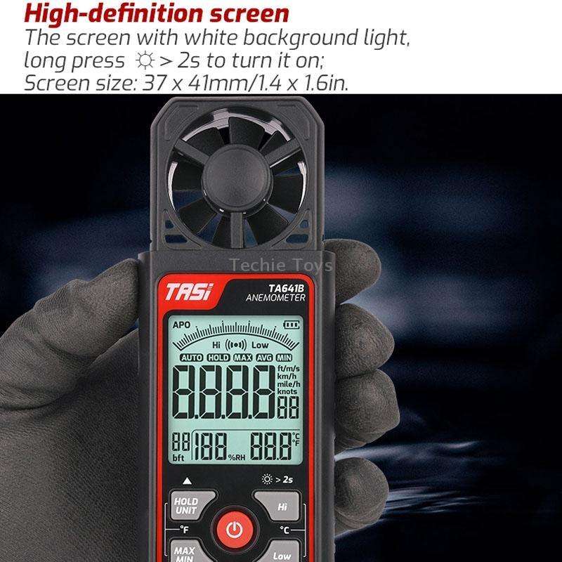 TASI TA641A High Precision Wind Speed Instrument Wind Volume Tester Handheld Wind Speed Meter