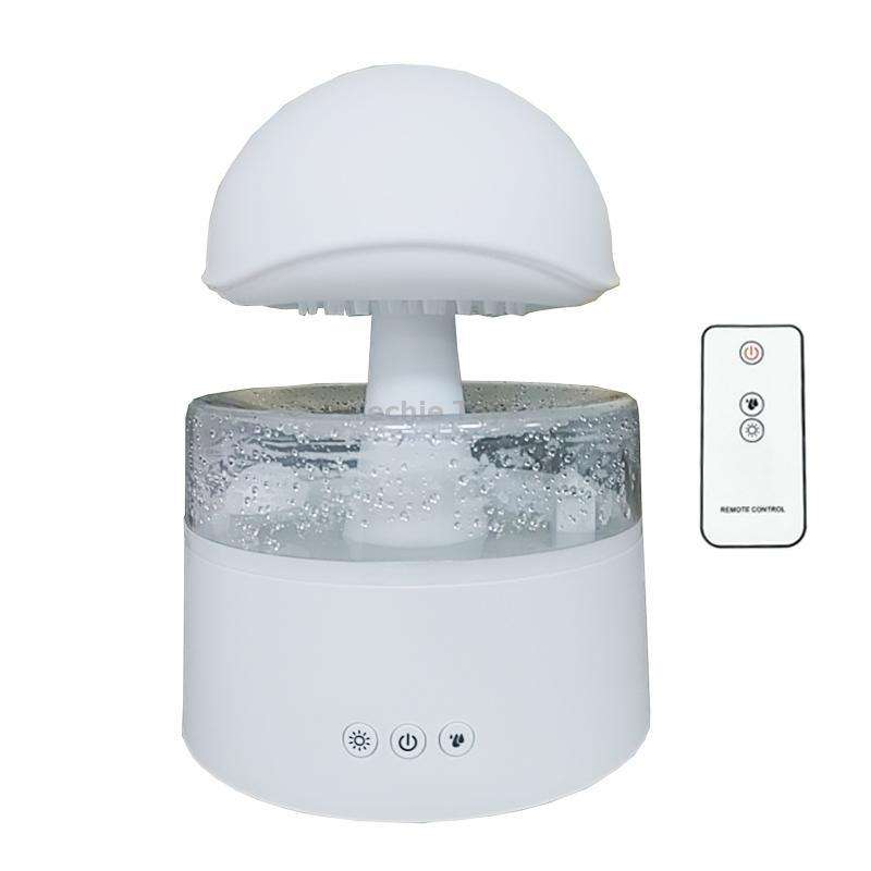 500ml Rain Humidifier Mushroom Cloud Colorful Night Lamp Aromatherapy Machine With Remote Control, S
