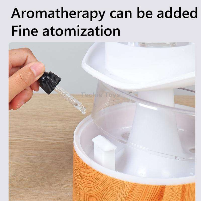 500ml Rain Humidifier Mushroom Cloud Colorful Night Lamp Aromatherapy Machine With Remote Control, S