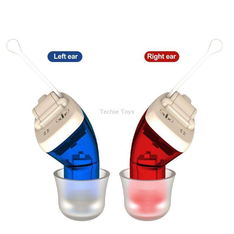AN127 Invisible In-Ear Hearing Aid Sound Amplifier For The Elderly And Hearing Impaired(Blue Left Ea