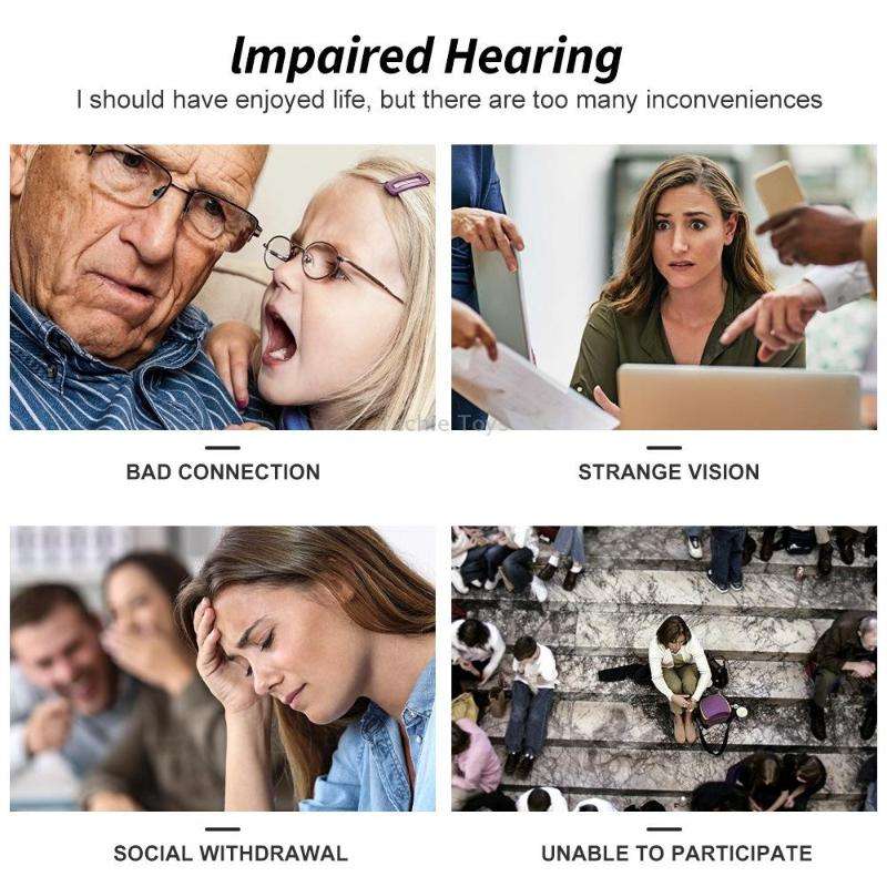 AN127 Invisible In-Ear Hearing Aid Sound Amplifier For The Elderly And Hearing Impaired(Blue Left Ea