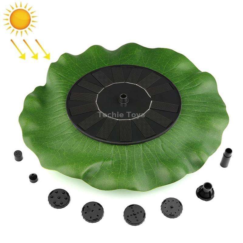 28cm Lotus Leaf Solar Fountain Outdoor Garden Floating Landscaping