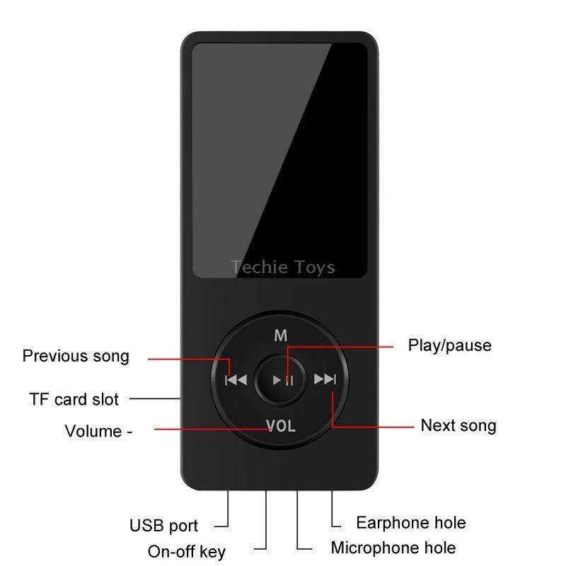 Bluetooth MP3/MP4 Student Walkman Music Player E-Book Playback With 64GB Memory Card