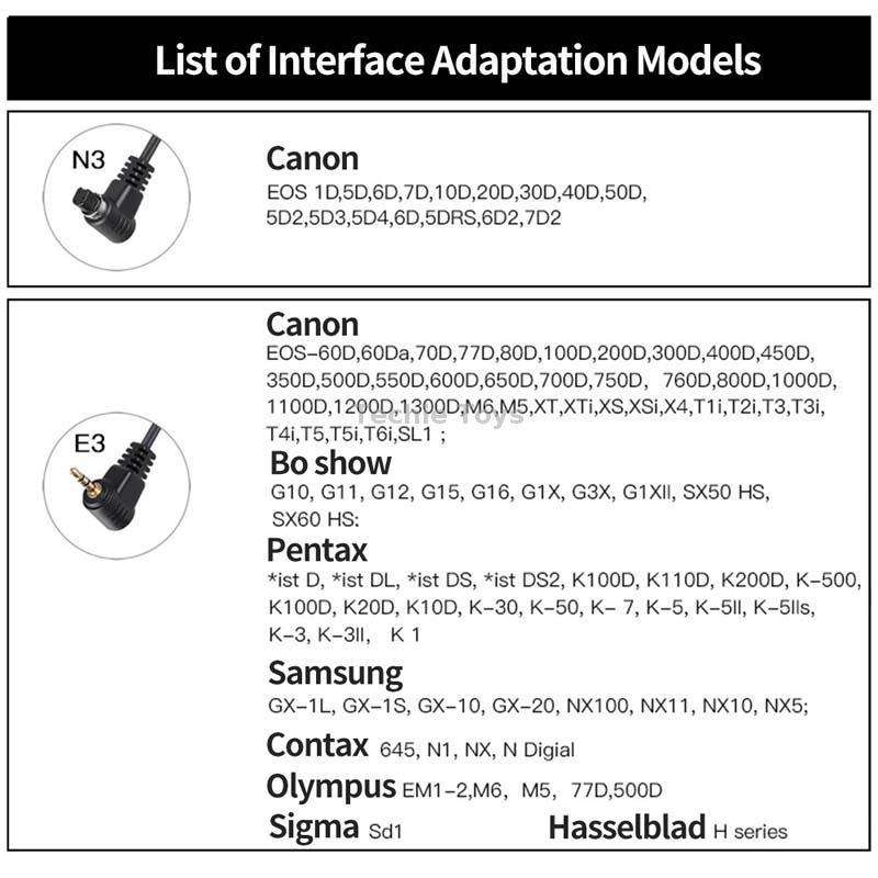 For Panasonic L1 Pixel P001 SLR Camera Shutter Connection Line