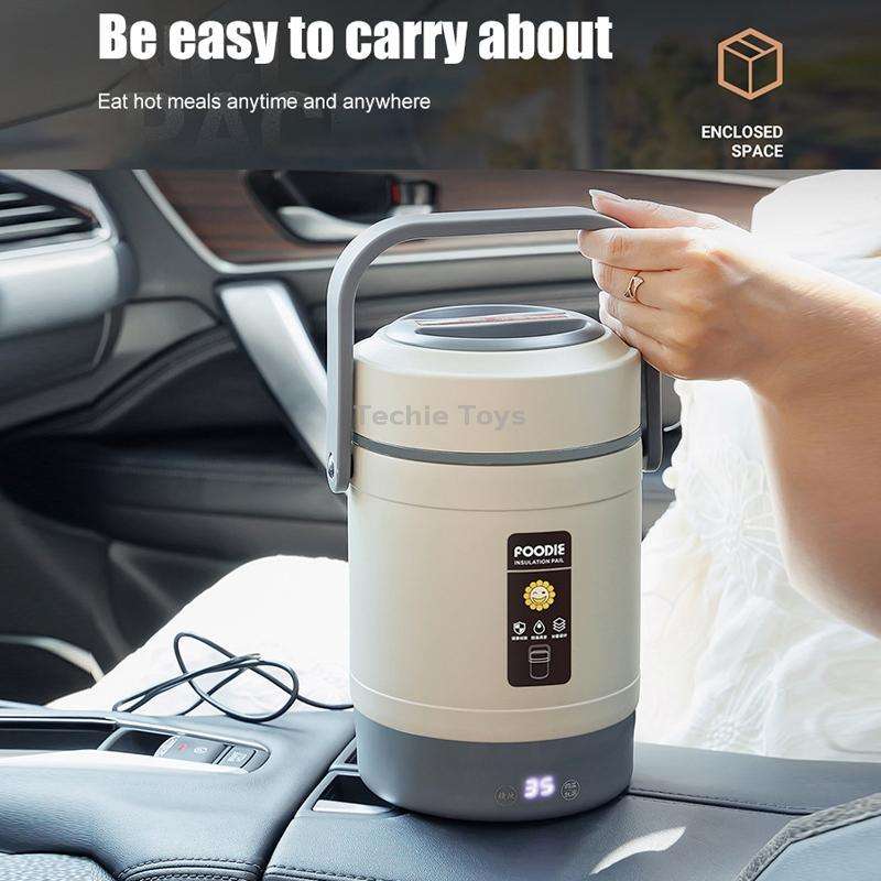 2.0L 304 Food Grade Insulated Lunch Box Electric Thermostat Lunch Bucket, CN Plug, Color: Temperatur