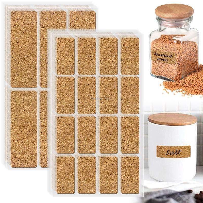 Large Cork 1bag Non-Marking Marker Stickers Kitchen Classification Waterproof Oilproof Self-Adhesive
